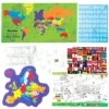 world flags and capitals puzzle pieces with durable EVA foam frame
