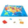 USA state capitals puzzle with 45 shaped pieces matching real state borders and EVA foam frame