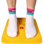 Top rated acupressure mat with magnetic pyramidal pressure points for foot reflexology therapy pain relief