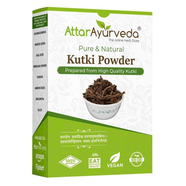 Kutki powder 100g pure Picrorhiza Kurroa for liver detox blood sugar and immune support