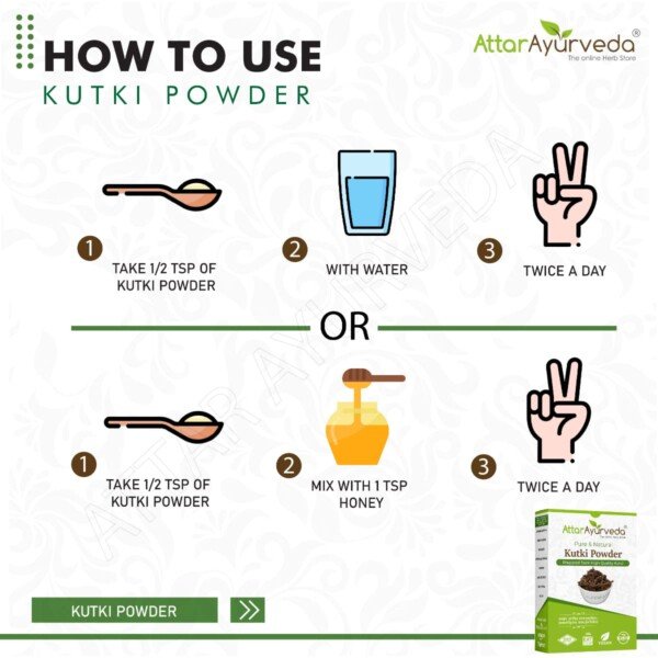 Kutki powder fine herbal texture pure natural liver detox and blood sugar support formula
