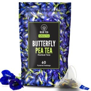 BLUE TEA-Dried Butterfly Pea Flower-60 Pyramid Tea Bags