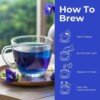 Caffeine free herbal tea bags blue butterfly pea tea detox vivid blue brew aparajita shankhpushpi tea