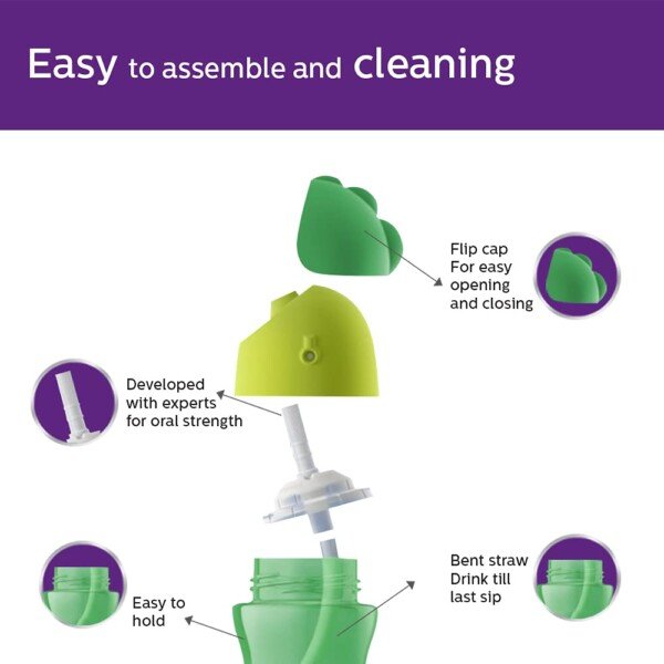 Philips Avent My Bendy Straw Cup 300ml 10oz (12M+) (Assorted)123