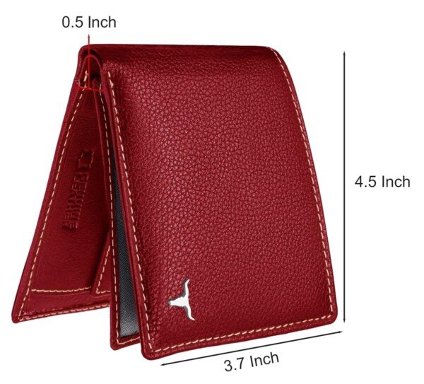 URBAN FOREST Charlie Red Leather Wallet for Men123