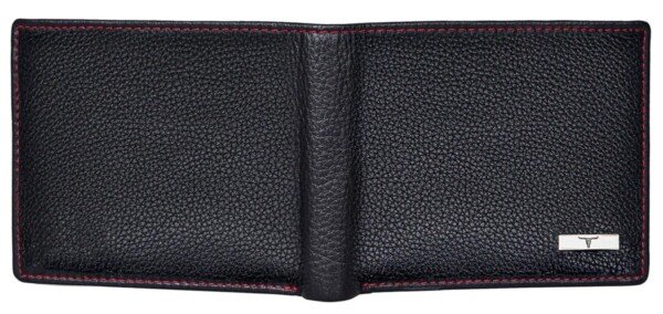 URBAN FOREST Kyle RFID Blocking Black Red Leather Wallet for Men.123