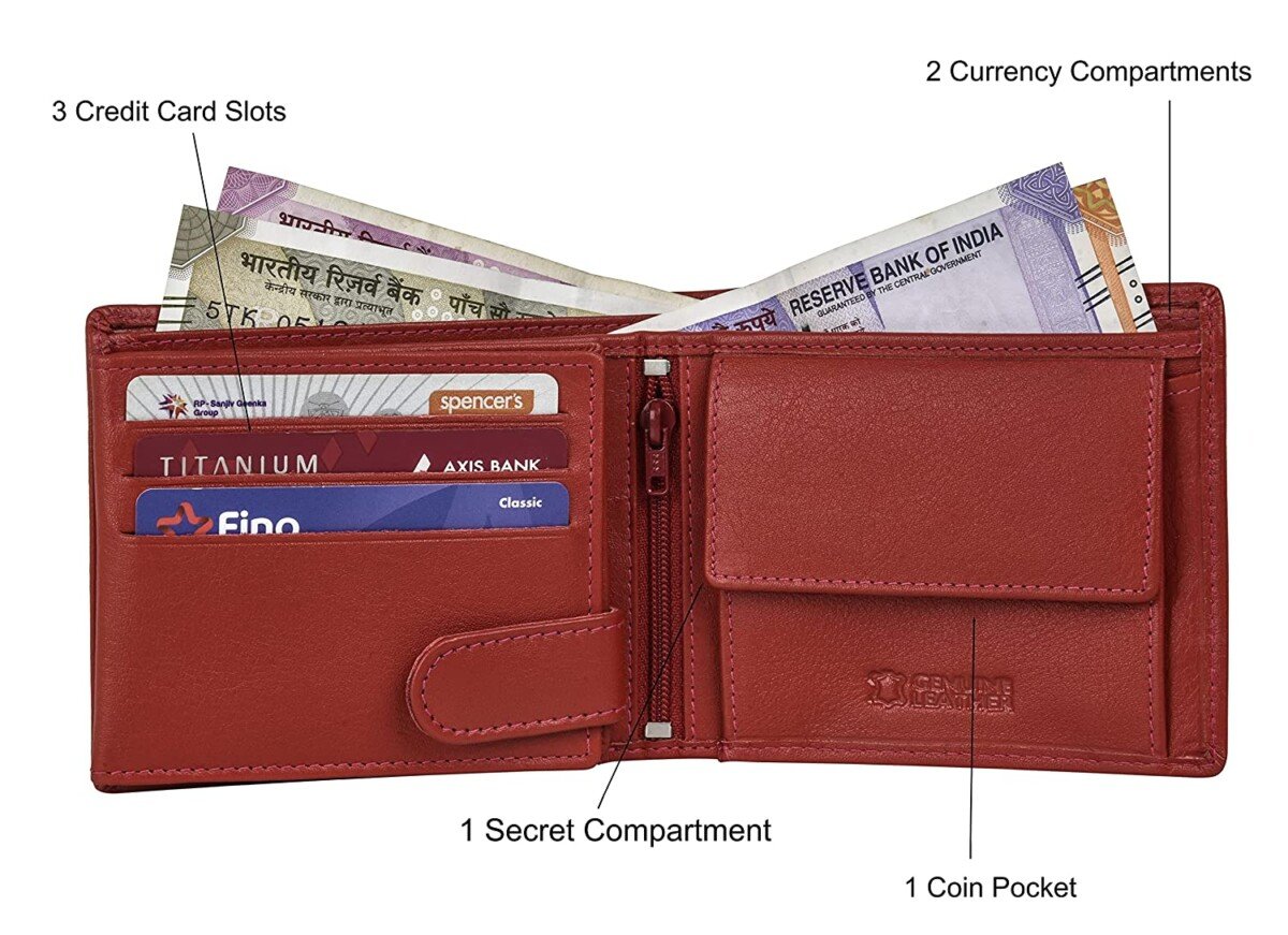 Urban Forest Oliver Red RFID Blocking Leather Wallet for Men12