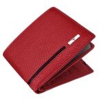 URBAN FOREST Stag Red Black Leather Wallet for Men