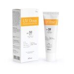 Broad spectrum sunscreen UvDoux SPF 50 PA+++ silicon formula face body matte finish water-resistant no white cast 50GM