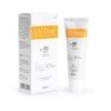 Broad spectrum sunscreen UvDoux SPF 50 PA+++ silicon formula face body matte finish water-resistant no white cast 50GM