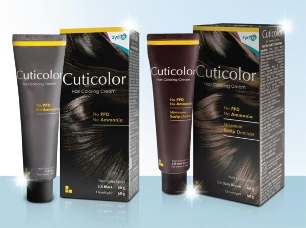 Ammonia free hair color cream Cuticolor 60gm PPD-free no fragrance for sensitive skin black and dark brown