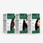 Herbal hair colour ammonia free Biotique Herbcolor 9 organic extracts 50g developer 110ml black brown shades