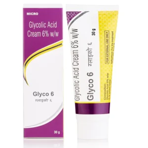 Glycolic acid cream for hyperpigmentation 6% formula sample size tube dry skin acne dark spots