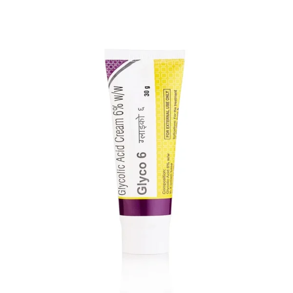 Glycolic acid cream for hyperpigmentation 6% formula sample size tube dry skin acne dark spot