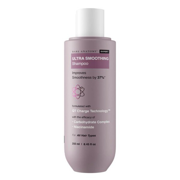 Smoothing shampoo Bare Anatomy Ultra 250ml Niacinamide Carbohydrate Complex frizz control hydration keratin