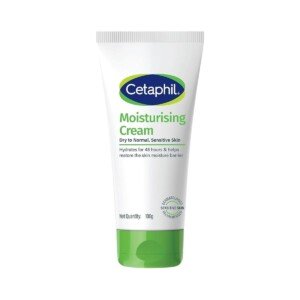 Dry skin face cream 48-hour moisturizer Cetaphil 100gm dry sensitive skin dermatologist recommended non-comedogenic travel size tube