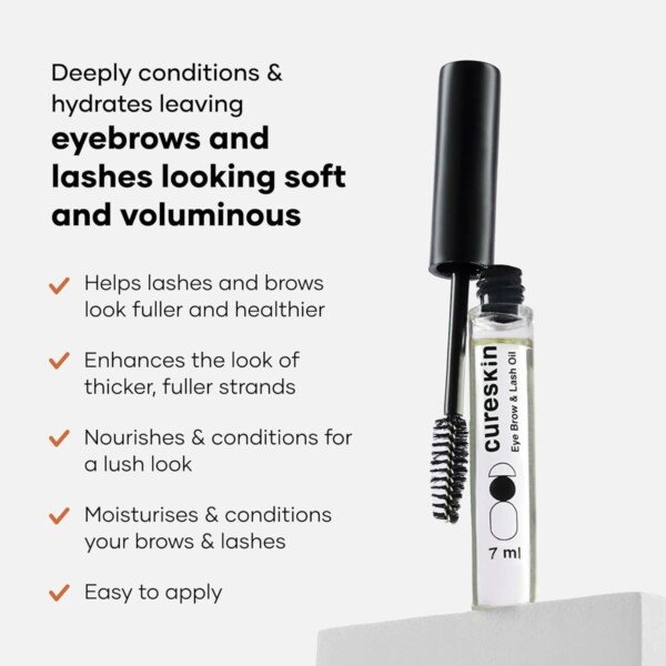 Cureskin Eye Brow & Eye Lash Oil 7ml Pack of 2 Growth Serum Nourishes Strengthen1