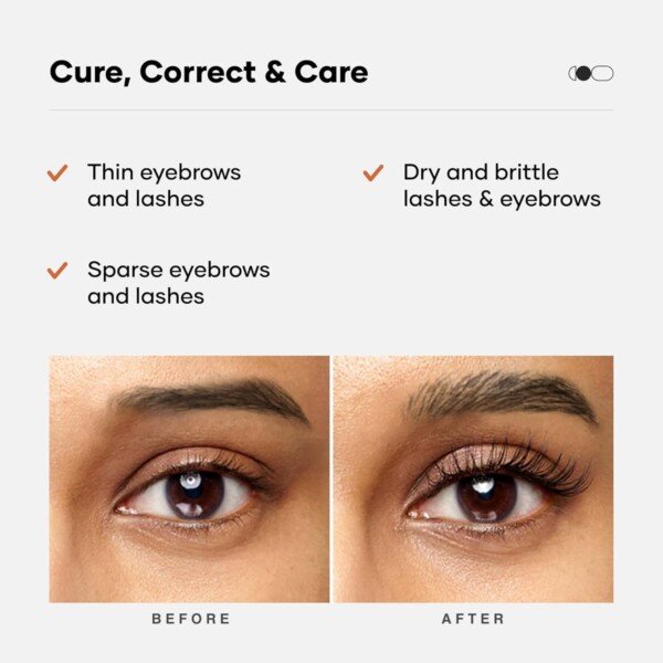 Cureskin Eye Brow & Eye Lash Oil 7ml Pack of 2 Growth Serum Nourishes Strengthen12