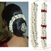 hair top knot artificial mogra and rose gajra