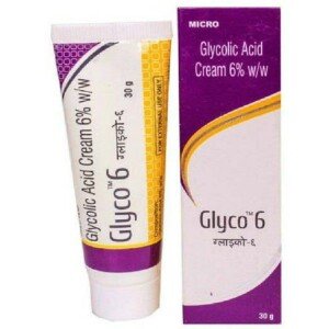 Glycolic acid cream for hyperpigmentation 6% formula sample size tube dry skin acne dark spots