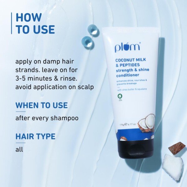 Plum Coconut Milk & Peptides Conditioner for Dull & Rough Hair 175gm1