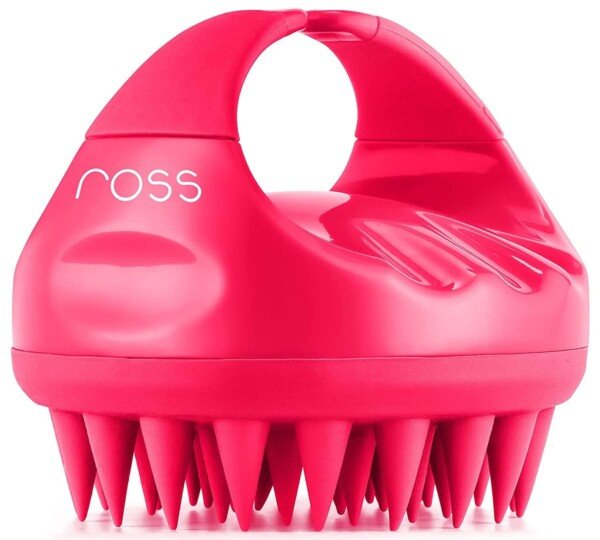 Scalp massager price Ross pink soft silicone shampoo brush anti-dandruff exfoliating men women kids