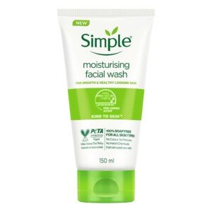 Moisturizing face wash Simple Kind 150ml bottle soap-free formula with Vitamin E Pro-Vitamin B5 for normal to dry skin