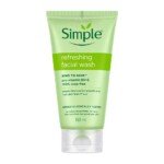 Facial cleanser sensitive skin Simple Kind refreshing wash 150ml bottle soap-free gentle formula with vitamins