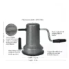 Coconut grater stainless steel vacuum base ergonomic handle rust resistant kitchen tool