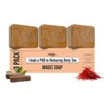 Skin whitening soap online handmade sandalwood saffron paraben-free 100g glowing skin men women