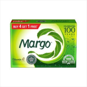 Neem soap online Margo original 100g pack of 5 with Vitamin E for clear moisturised beautiful skin