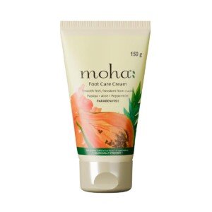Foot cream for cracked heels Moha Ayurvedic repair cream with aloe papaya peppermint for dry rough feet