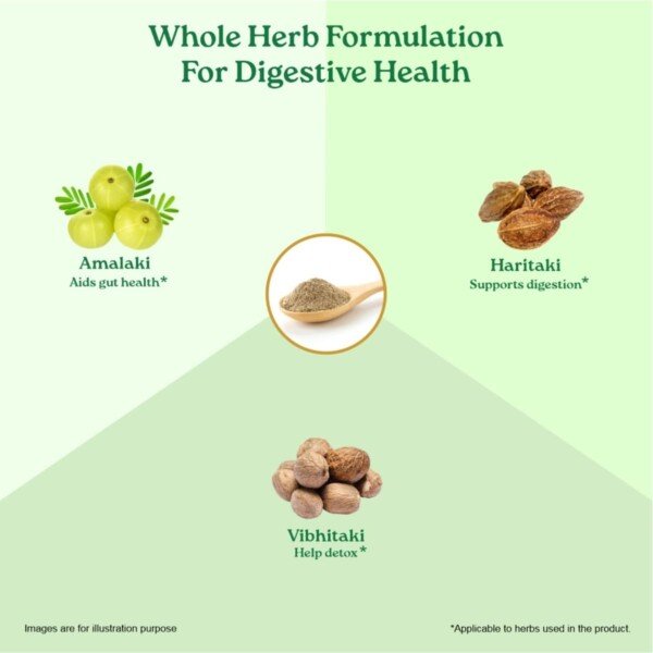 Triphala powder online Organic India 100g certified organic blend of Amalaki Bibhitaki Haritaki