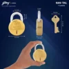 Padlock for shed outdoor brass 7 lever hardened shackle corrosion resistant weatherproof