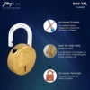 Disc lock for storage unit brass padlock hardened shackle anti-cut locker gym door