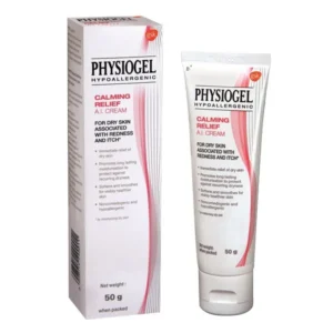 Hypoallergenic face cream sensitive skin moisturizer Physiogel 50gm non-comedogenic fragrance-free dry skin relief travel size jar